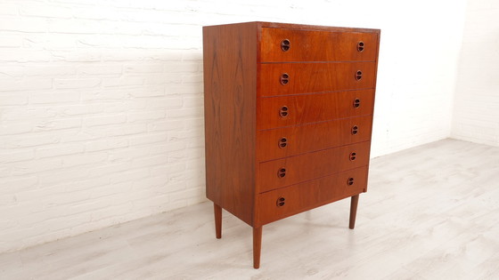 Image 1 of Commode | Design danois | Teck | 6 Tiroirs | 106 cm