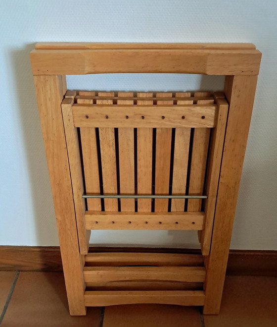 Image 1 of Paire De Chaises Pliantes En Bois