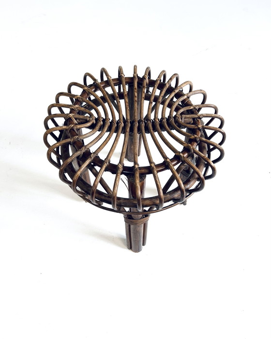 Image 1 of Tabouret vintage en rotin '60