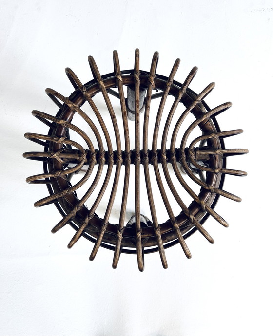 Image 1 of Tabouret vintage en rotin '60