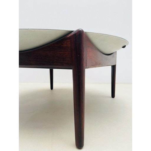 Table basse du milieu du siècle en bois et chrome, Italie, années 1970