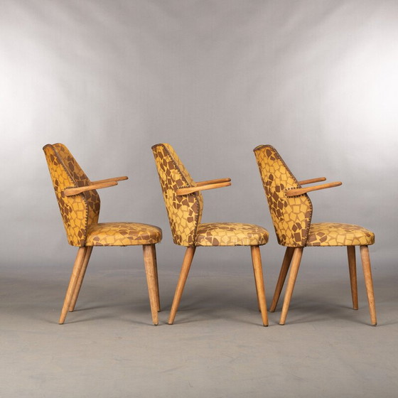 Image 1 of Ensemble vintage de 3 chaises danoises en vinyle