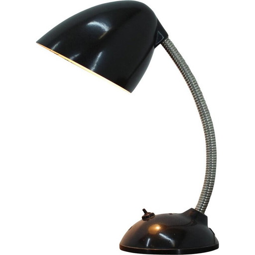 Lampe de table réglable en bakélite, Mid Century, Eric Kirkman Cole, Tchécoslovaquie 1950