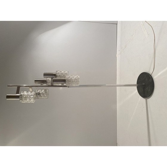 Image 1 of Lampadaire italien vintage en fer et verre, années 1960