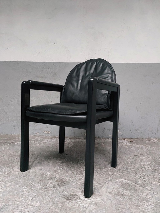 Fauteuil en cuir noir Bulo Memphis Style