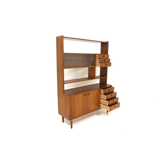 Image 1 of Commode vintage en teck et verre, Suède 1960
