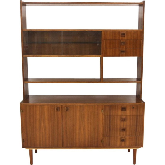 Image 1 of Commode vintage en teck et verre, Suède 1960