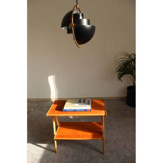 Image 1 of Table d'appoint vintage en bois de hêtre, Italie 1950s