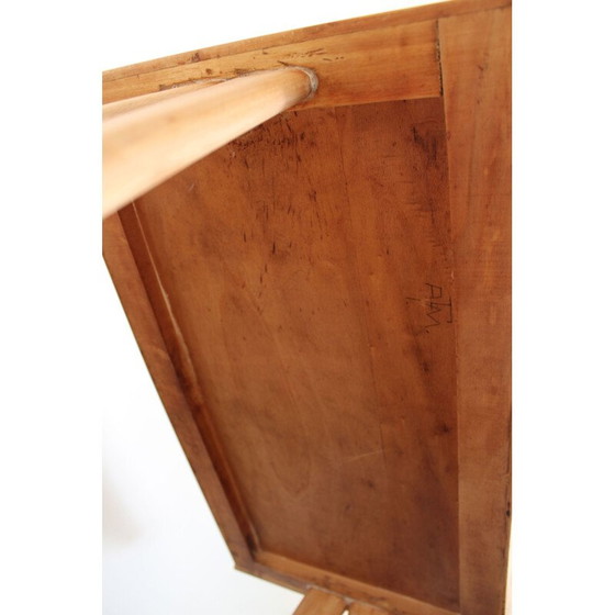 Image 1 of Table d'appoint vintage en bois de hêtre, Italie 1950s