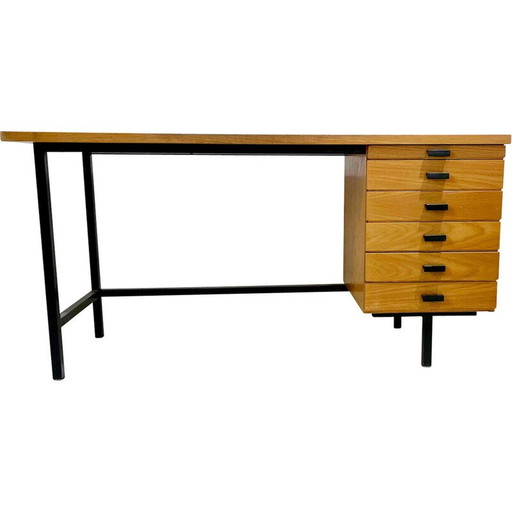 Bureau en bois du milieu du siècle dernier, années 1960