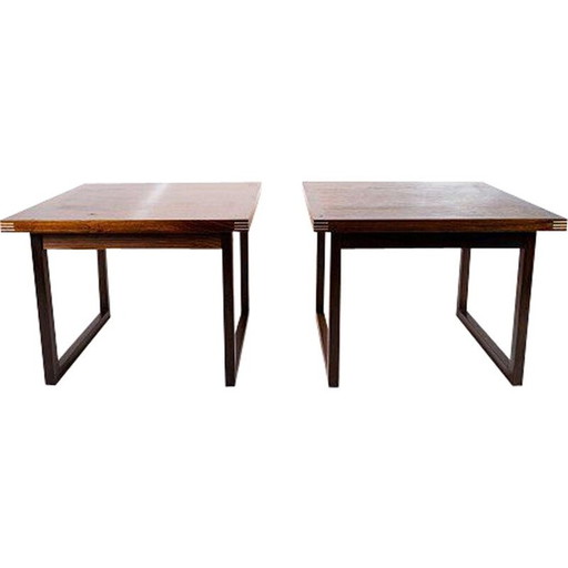 Paire de tables d'appoint vintage en palissandre, Danemark 1960