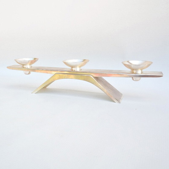 Image 1 of Chandelier vintage en laiton par K. Radtke pour Wmf, Allemagne 1960