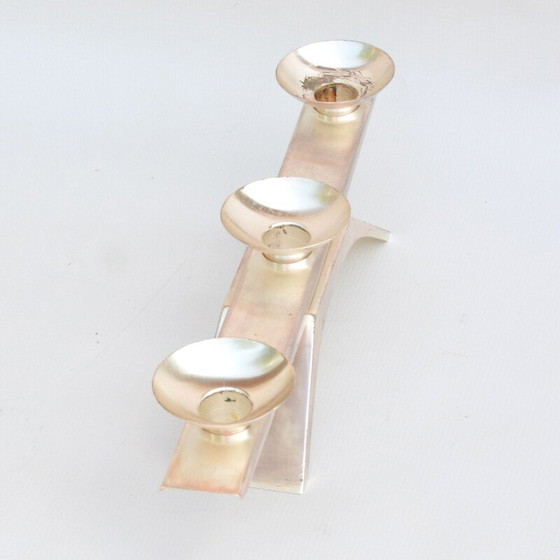 Image 1 of Chandelier vintage en laiton par K. Radtke pour Wmf, Allemagne 1960