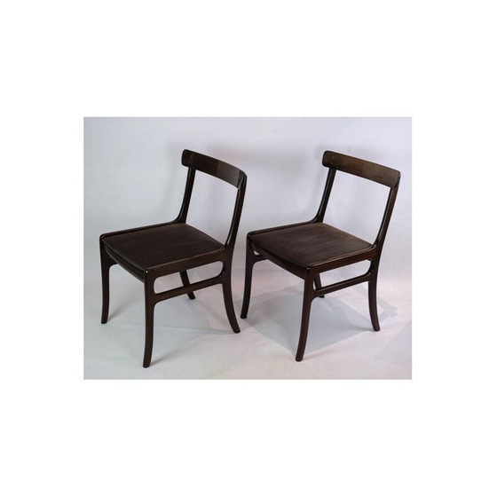 Image 1 of Paire de fauteuils Rungstedlund vintage en acajou par Ole Wancher pour Poul Jeppesen
