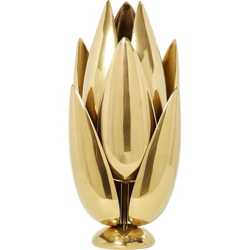 Lampe Lotus en bronze doré par Michel Armand, 1970