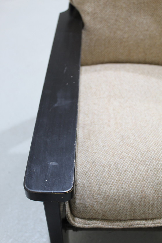 Image 1 of Fauteuil Vintage 1970 - Noir Beige