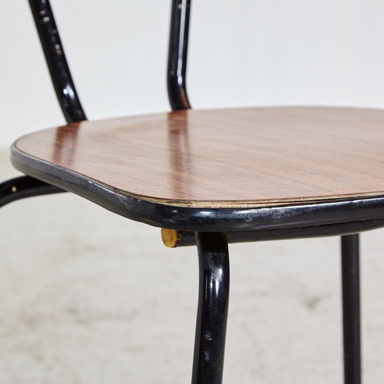 Image 1 of Chaise d'école du milieu du siècle sur structure métallique, 1970.