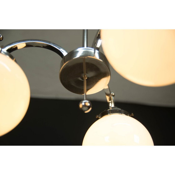 Image 1 of Lustre vintage art déco à 3 flammes, 1920