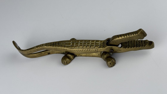 Image 1 of Casse-noisette en laiton vintage (Wal) Crocodile
