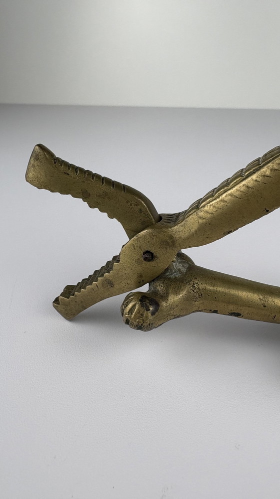 Image 1 of Casse-noisette en laiton vintage (Wal) Crocodile