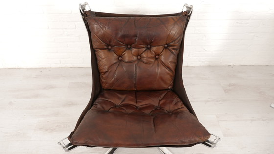 Image 1 of 2 X Fauteuil Vintage | Falcon | Sigurd Ressell | Cuir