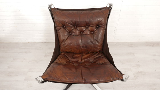 Image 1 of 2 X Fauteuil Vintage | Falcon | Sigurd Ressell | Cuir