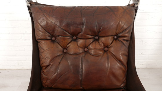Image 1 of 2 X Fauteuil Vintage | Falcon | Sigurd Ressell | Cuir