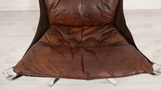 Image 1 of 2 X Fauteuil Vintage | Falcon | Sigurd Ressell | Cuir