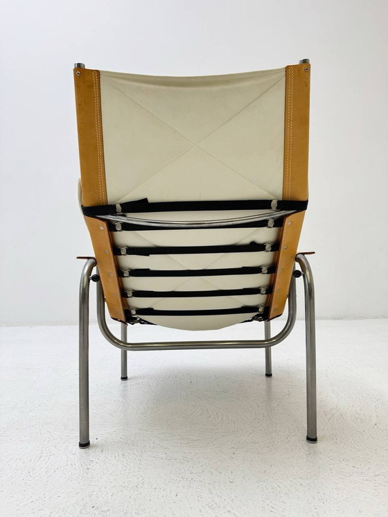 Image 1 of Hans Eichenberger Fauteuil de salon et ottomane de Strässle, années 1960