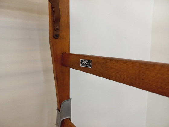 Image 1 of Paire De Lits De Jour Daybeds Superposables Vintage En Bois De Chêne Et Métal Des Années 60