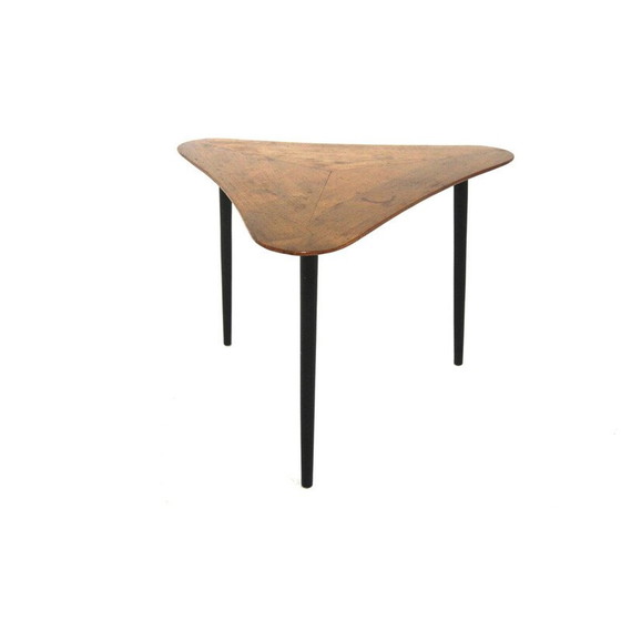 Image 1 of Table d'appoint vintage en teck et hêtre, Suède 1950