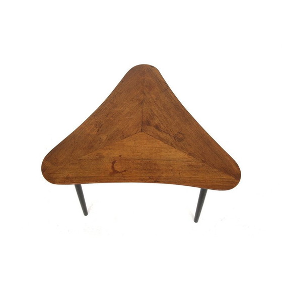 Image 1 of Table d'appoint vintage en teck et hêtre, Suède 1950