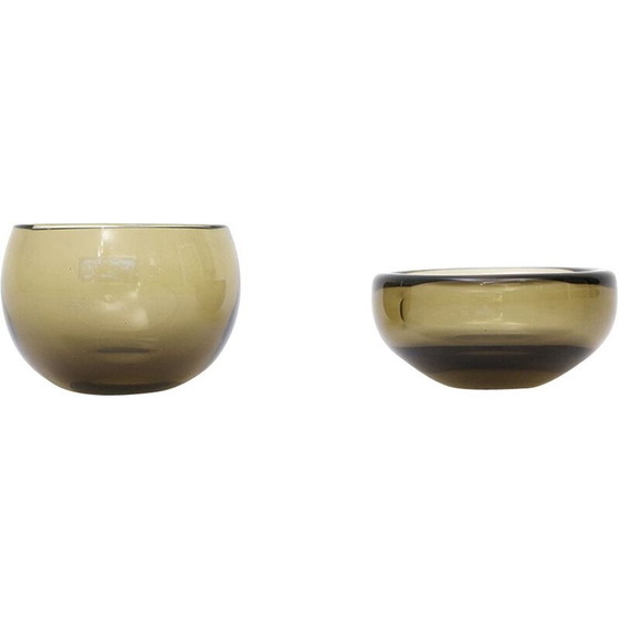 Image 1 of Paire de bols en verre vintage d'Arturo Pasquinucci, 1960