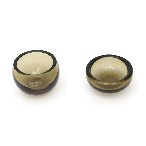 Image 1 of Paire de bols en verre vintage d'Arturo Pasquinucci, 1960