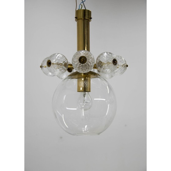 Image 1 of Lampe suspendue en verre d'art vintage par Kamenicky Senov, 1960s