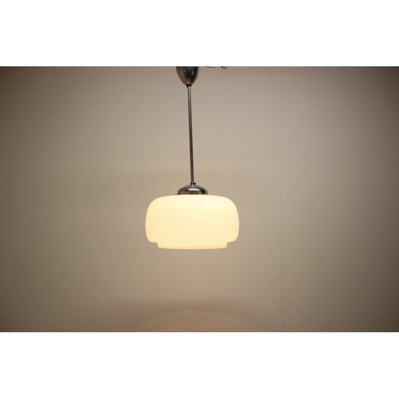 Image 1 of Lampe suspendue Art Déco en verre, Tchécoslovaquie, années 1930