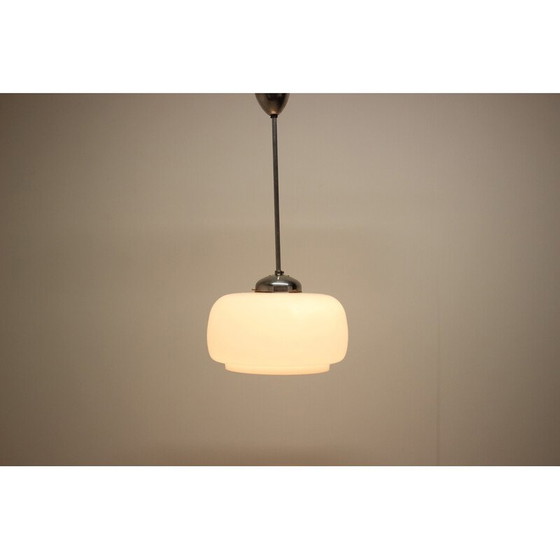 Image 1 of Lampe suspendue Art Déco en verre, Tchécoslovaquie, années 1930