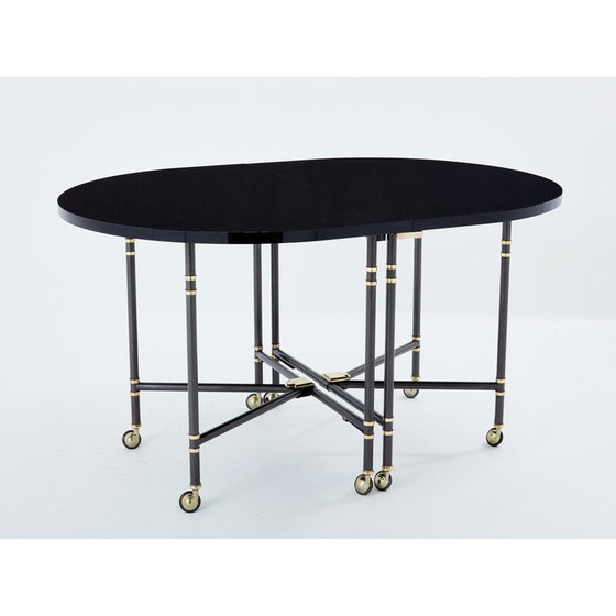 Image 1 of Table de salle à manger extensible Royal en chêne massif par Pierre Delbée pour Maison Jansen, 1960