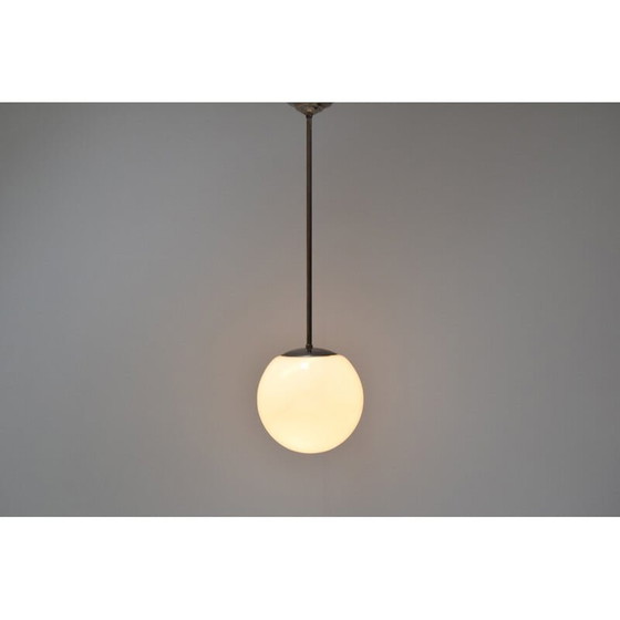 Image 1 of Lampe suspendue Art déco en verre, Tchécoslovaquie, années 1930