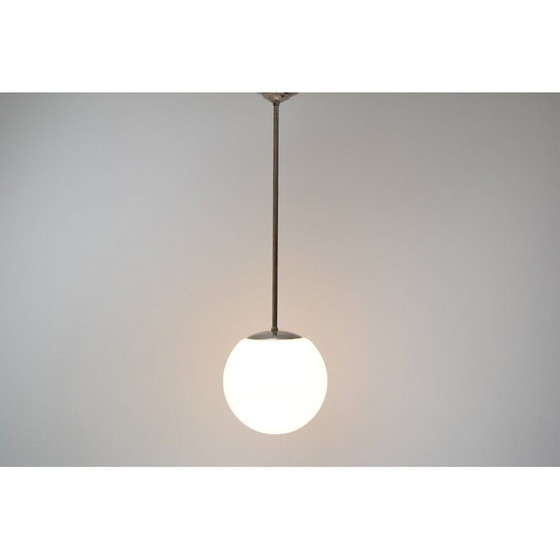 Image 1 of Lampe suspendue Art déco en verre, Tchécoslovaquie, années 1930