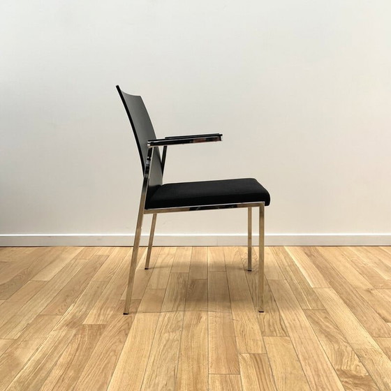 Image 1 of Chaise vintage en aluminium chromé et plastique par Arro