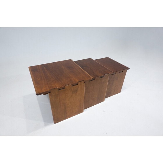 Image 1 of Tables gigognes en bois vintage, Italie 1960