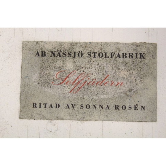 Image 1 of Chaise longue vintage en bois par Sonna Rosen pour Nässjö Stolfabrik Suède