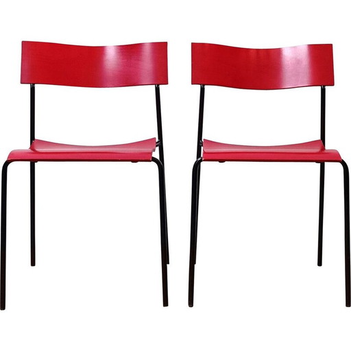 Chaise d'école vintage Campus by Lammhults par Johannes Foerson et Peter Hiort-Lorenzen