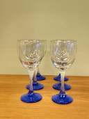 Set de 6 verres à vin vintage Verres à vin bleu