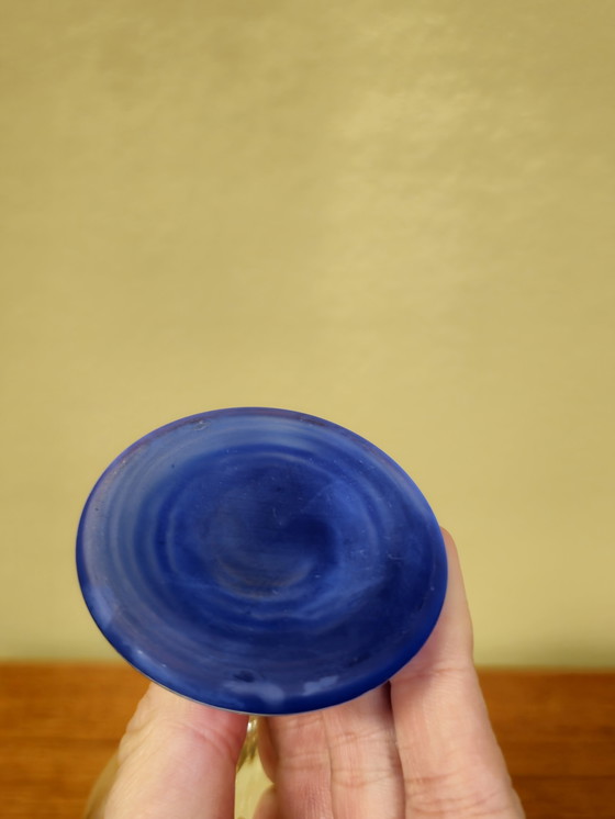 Image 1 of Set de 6 verres à vin vintage Verres à vin bleu