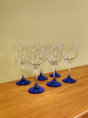 Set de 6 verres à vin vintage Verres à vin bleu