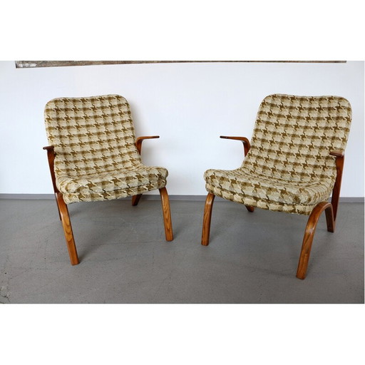 Paire de chaises vintage en frêne par Paul Bode pour Federholz-Gesellschaft, 1950