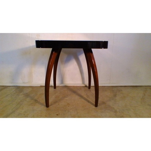 Table basse vintage en bois "araignée" par Jindřich Halabal, 1930