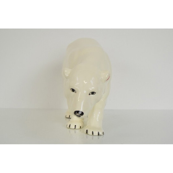 Image 1 of Sculpture d'ours polaire en porcelaine pour Royal Dux, Tchécoslovaquie 1925s